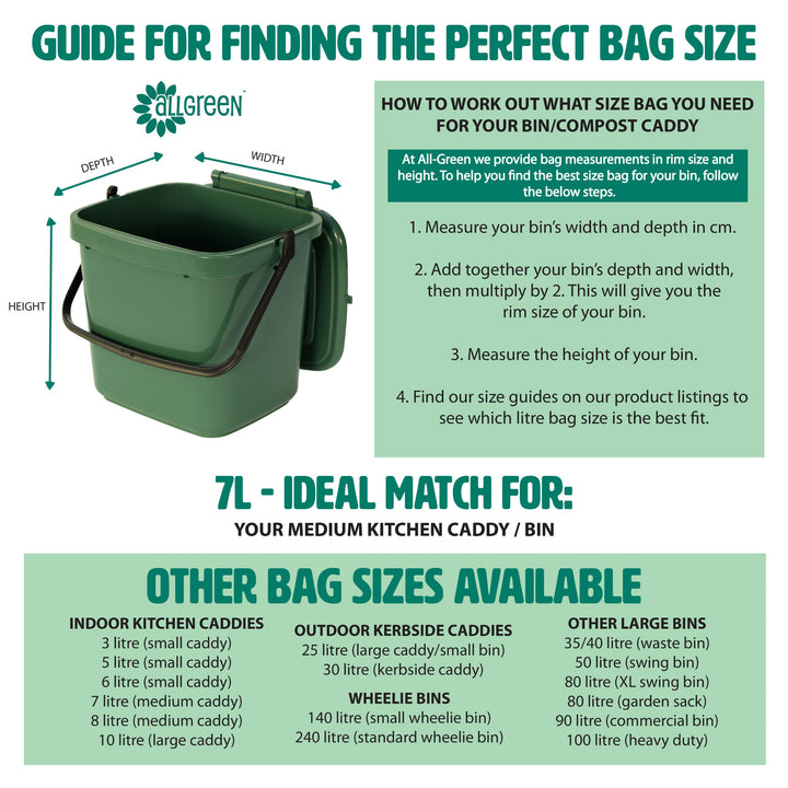 Addis 7L Compostable Kitchen Caddy Liners