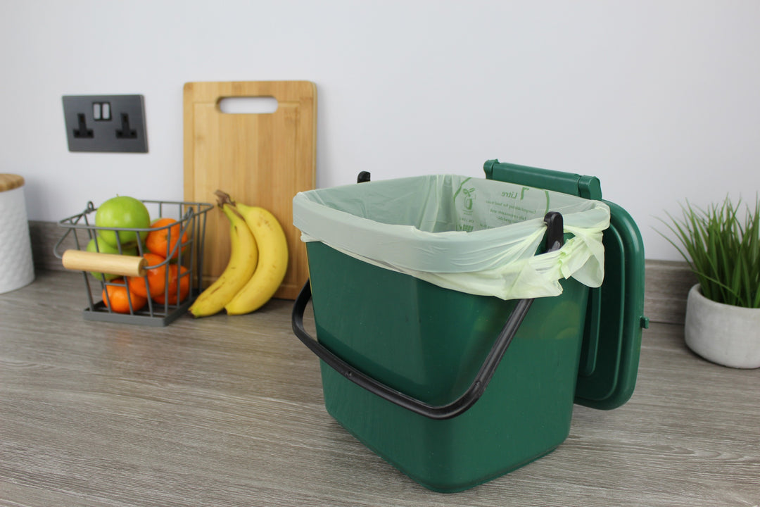 7L Caddy Company Tie Handle Compostable Kitchen Caddy Liners