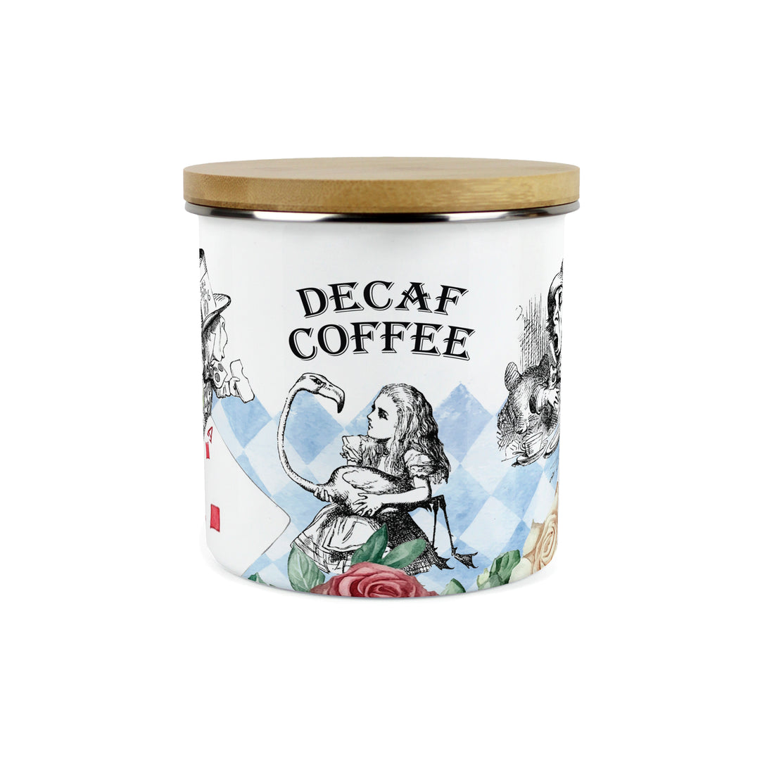 Purely Home Alice's Adventures Enamel Kitchen Canisters