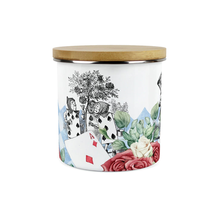 Purely Home Alice's Adventures Enamel Biscuit Canister