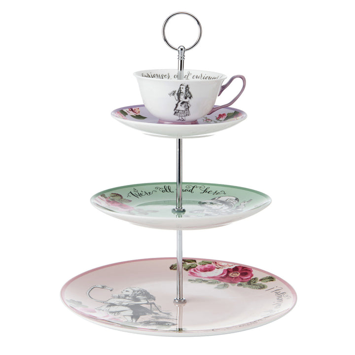 Mikasa x V&A Alice In Wonderland Three-Tier Cake Stand