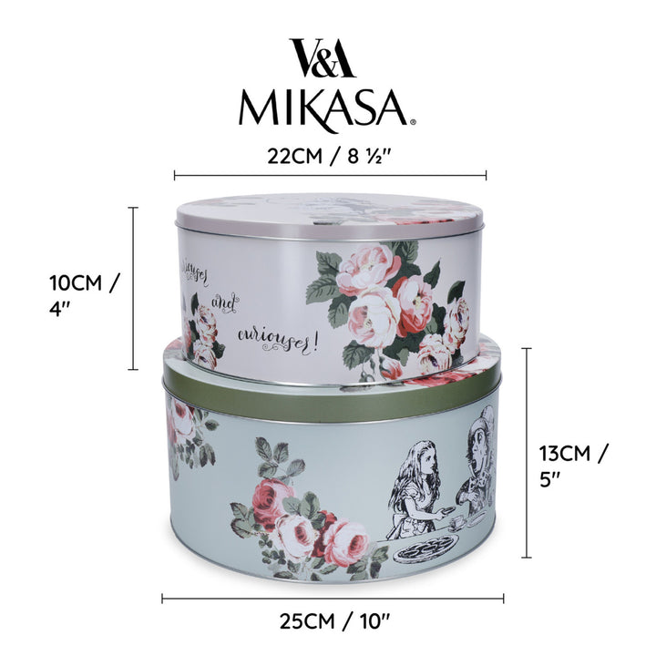 Mikasa x V&A Alice In Wonderland Cake Tins - Set of 2
