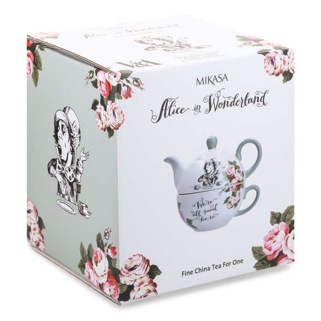 Mikasa x V&A Alice In Wonderland 'Tea For One' Teapot & Cup