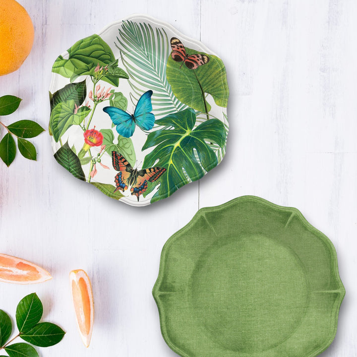 Amazon Green Melamine Outdoor Side Plates