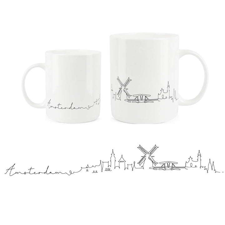 Purely Home City Skyline Bone China Mugs