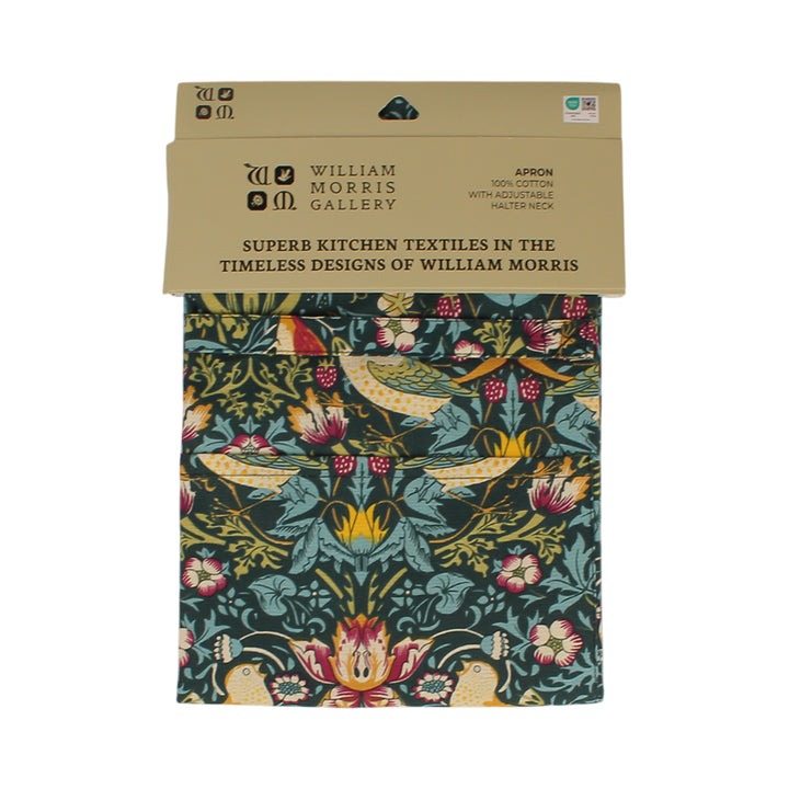 Le Chateau William Morris Strawberry Thief Apron - Dark Green