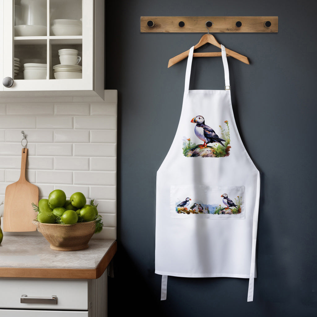 Purely Home Seaside Puffin Apron & Tea Towel Set