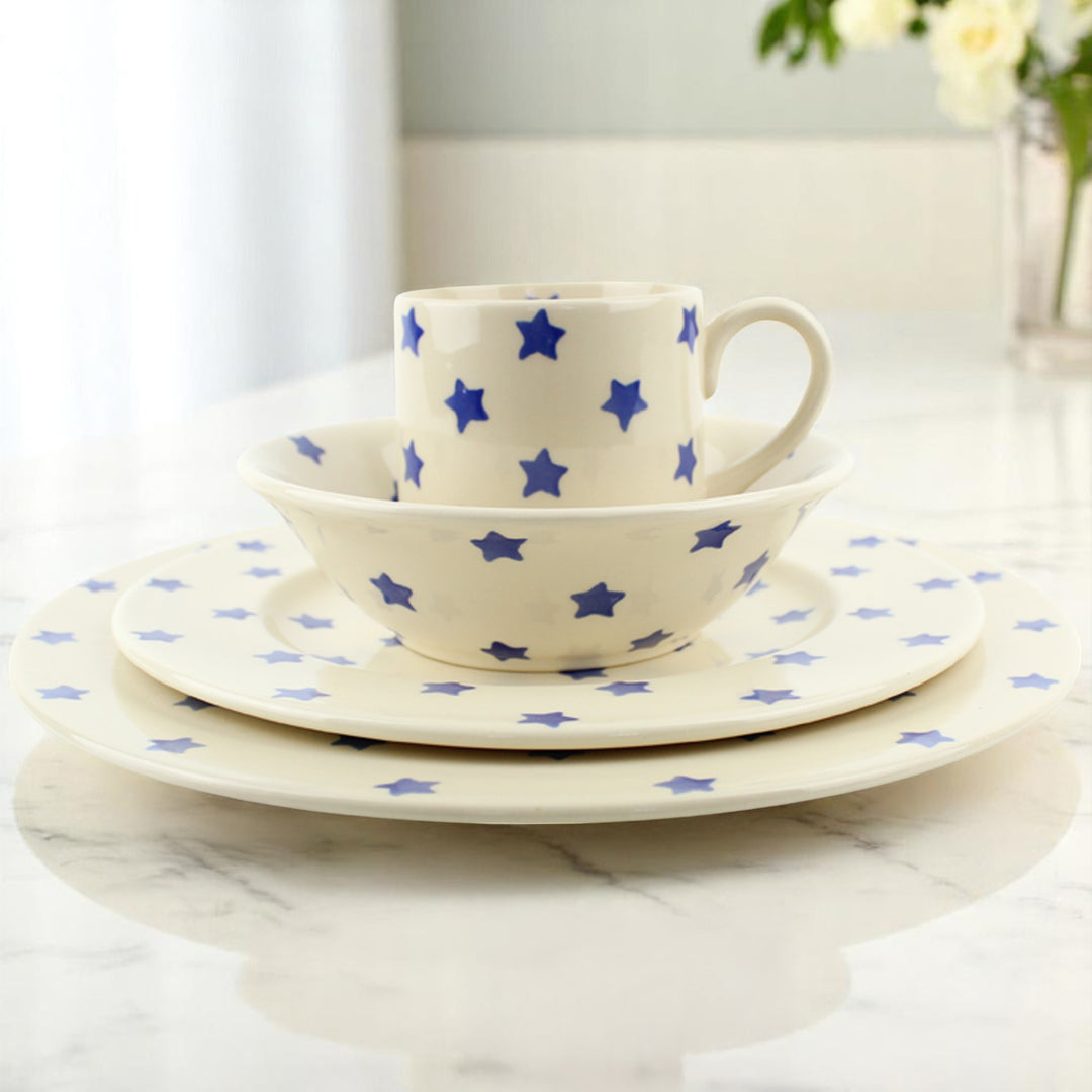 Haselbury Blue Stars Dinnerware Set with Mugs