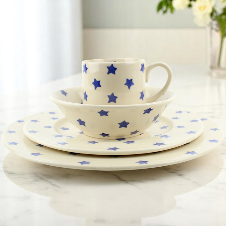 Haselbury Blue Stars Dinnerware Set with Mugs