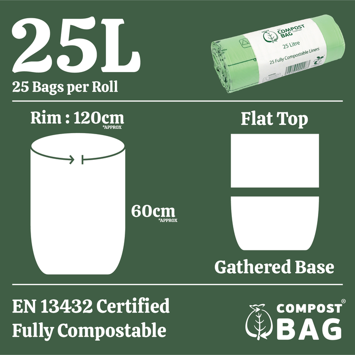 25L Compost Bag Compostable Kitchen Caddy Liners