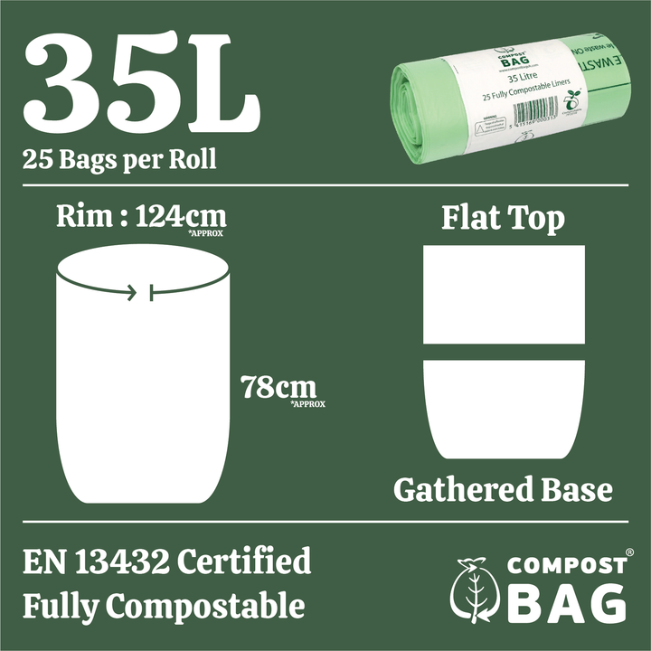 35L Compost Bag Compostable Waste Bin Liners