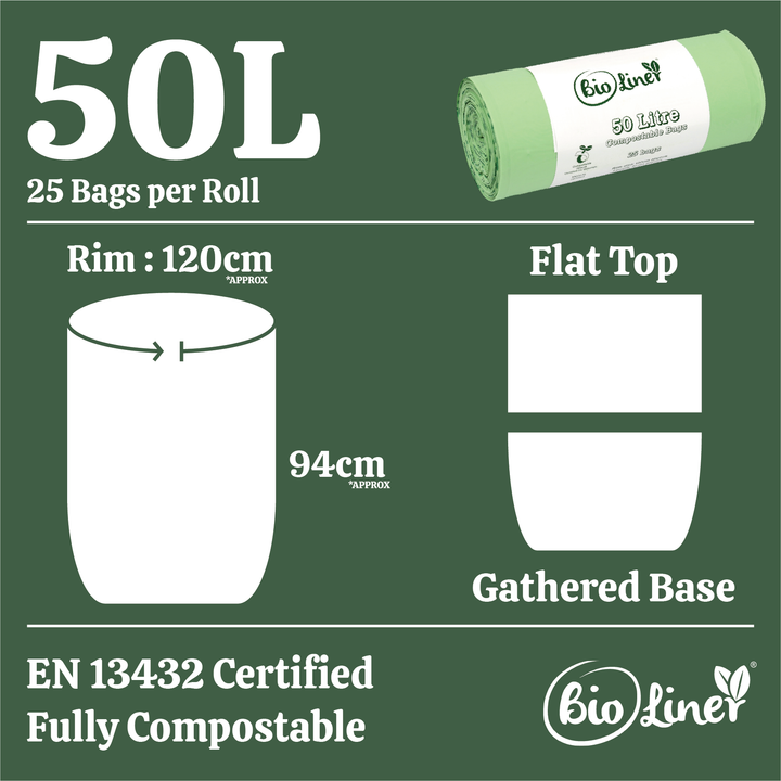 50L BioLiner Compostable Swing Bin Liners