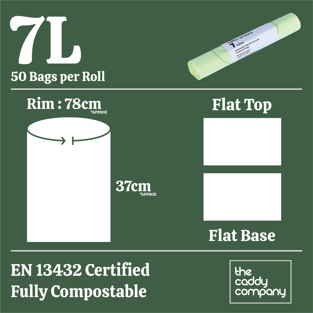 7L Caddy Company Compostable Kitchen Caddy Liners