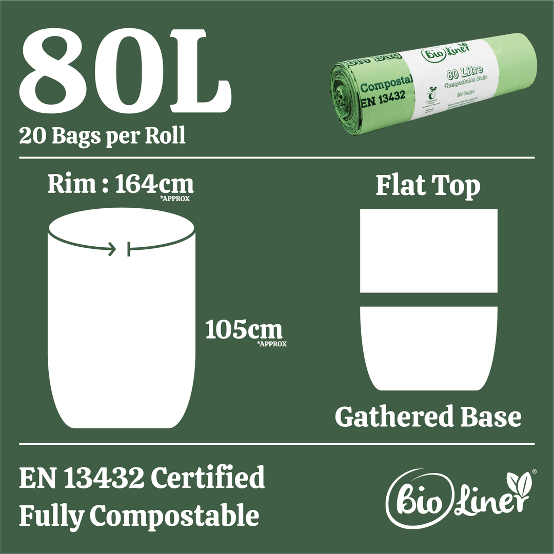 80L BioLiner Compostable Swing Bin/Dustbin Liners