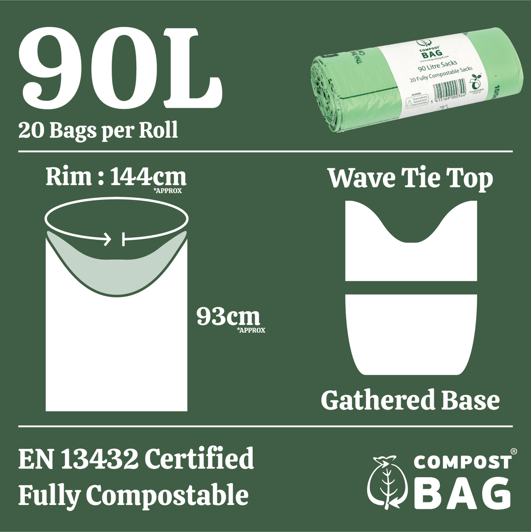 90L Compost Bag Compostable Commercial Bin Sacks