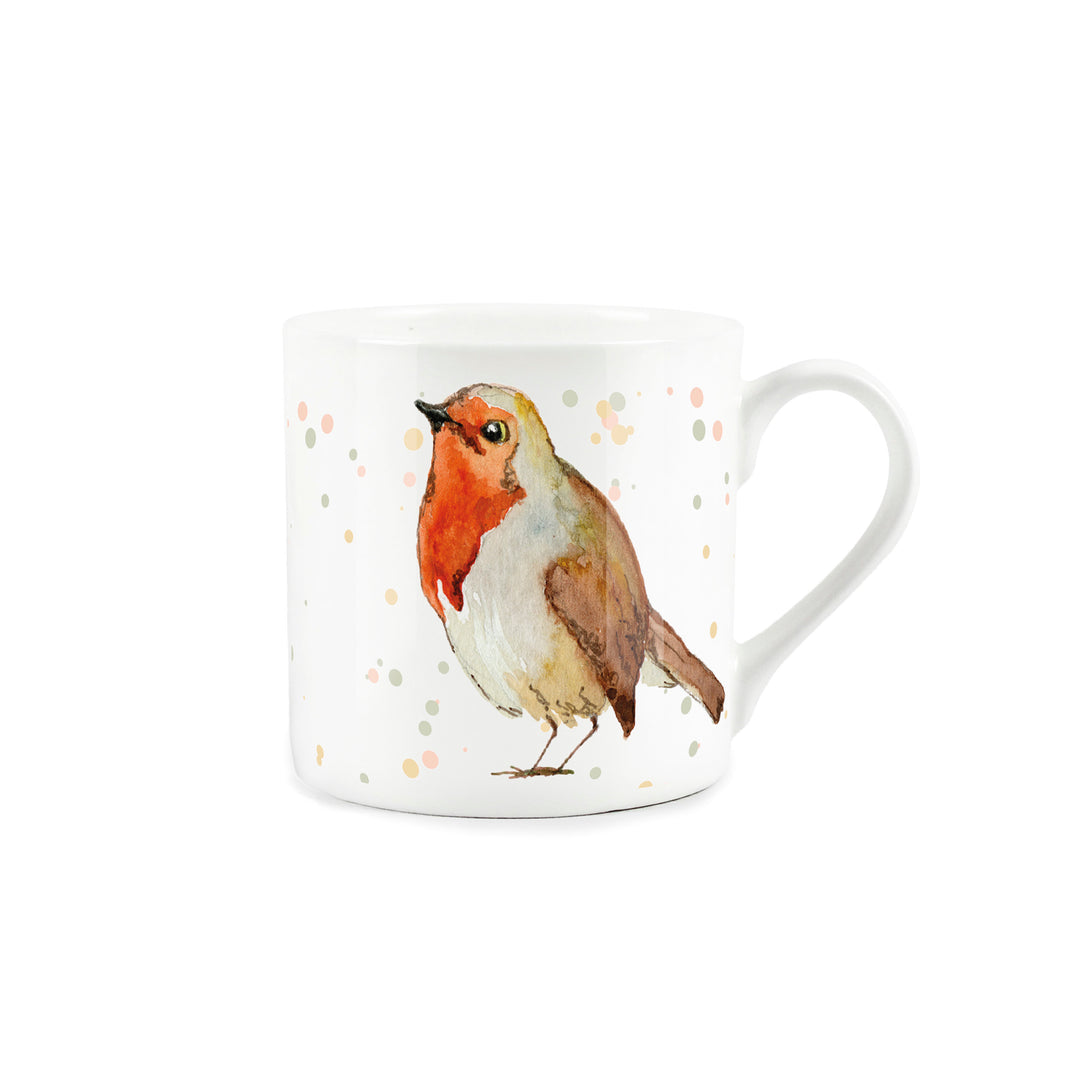 Purely Home English Robins Bone China Mugs