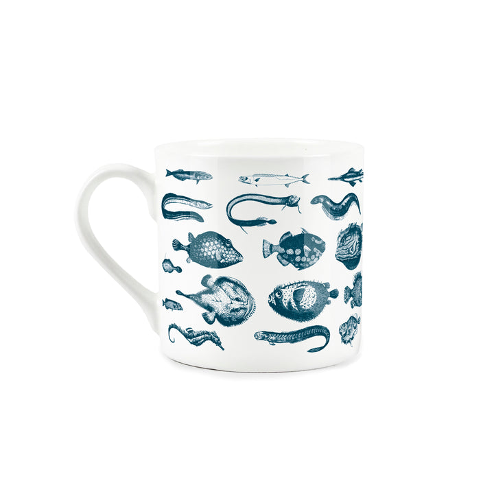 Purely Home Woodcut Fish Bone China Mug
