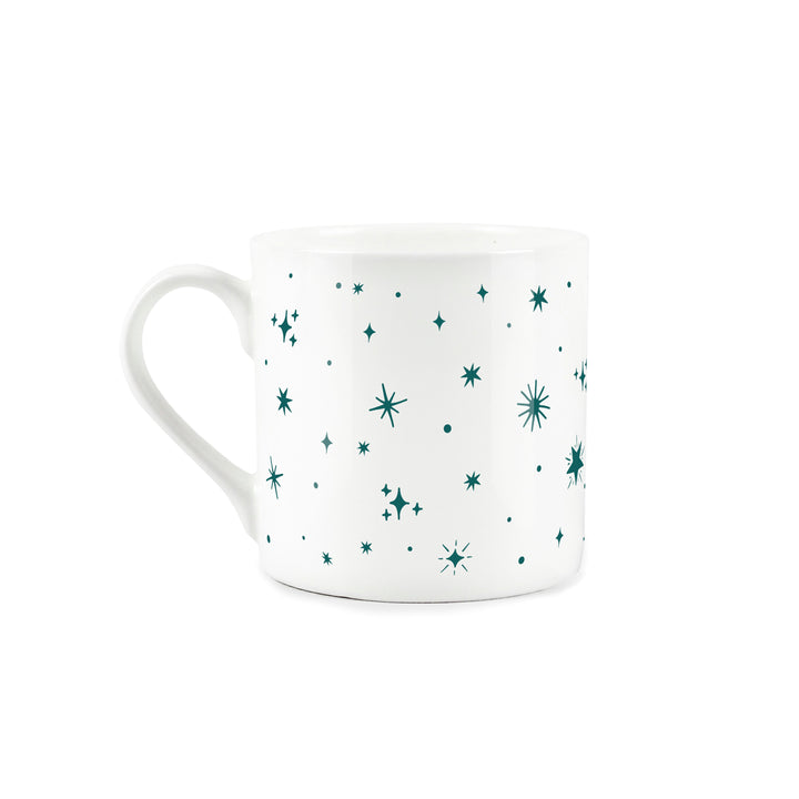 Purely Home Alphabet Bone China Mug - Teal Stars