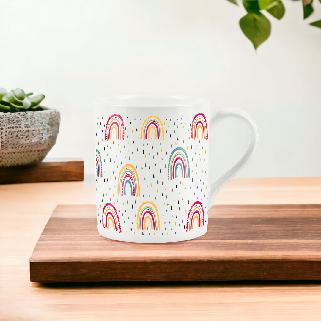 Purely Home Rainbows Small Bone China Mugs