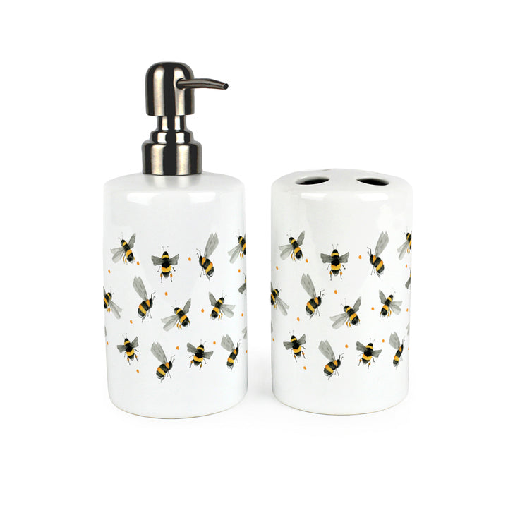 Purely Home Scattered Bees Bathroom Accessories Set