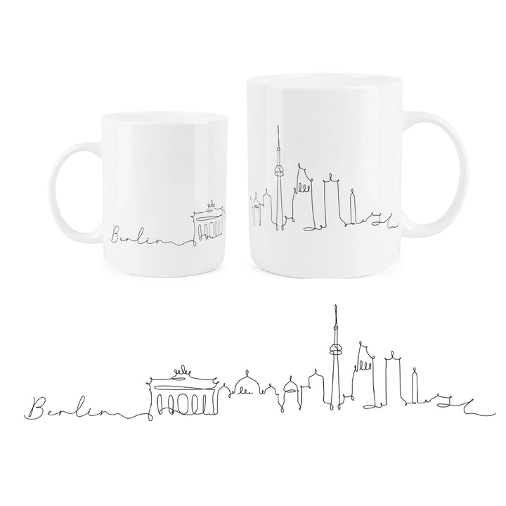 Purely Home City Skyline Bone China Mugs