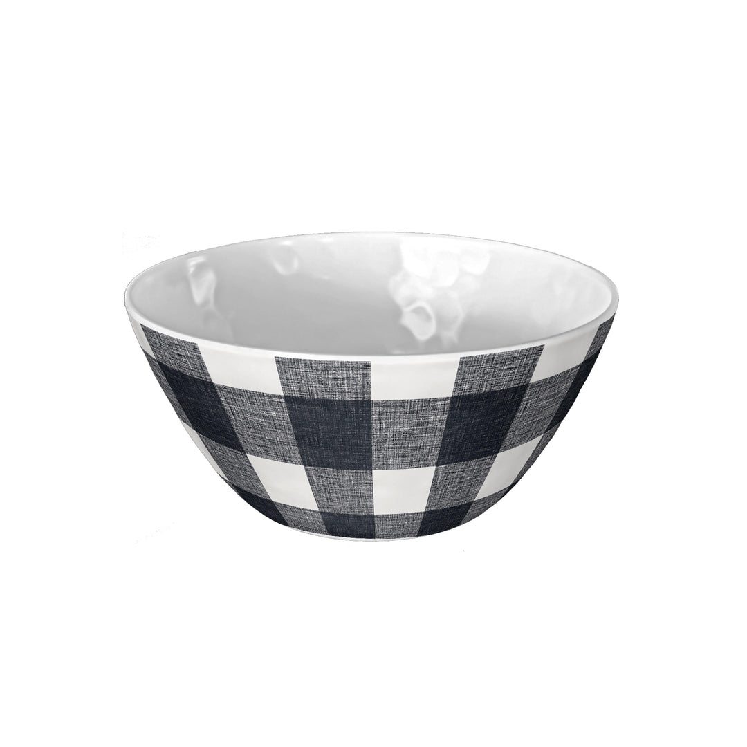 Vintage Black Check Melamine Dinnerware Set