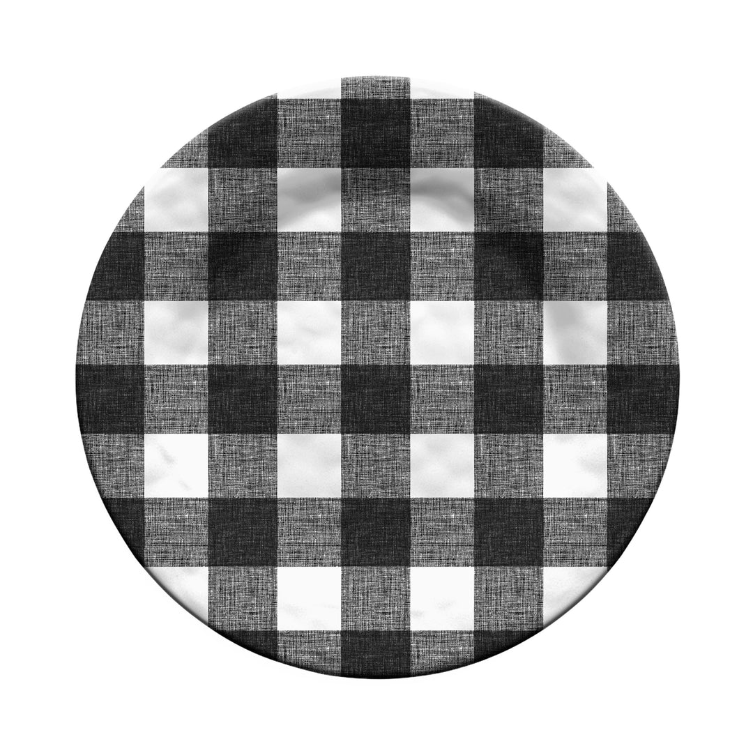 Vintage Black Check Melamine Dinnerware Set