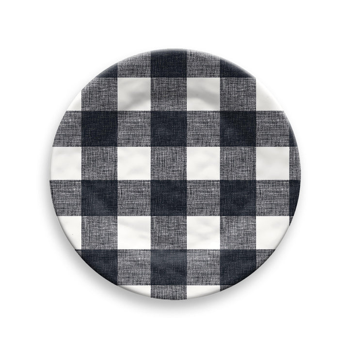 Vintage Black Check Melamine Dinnerware Set