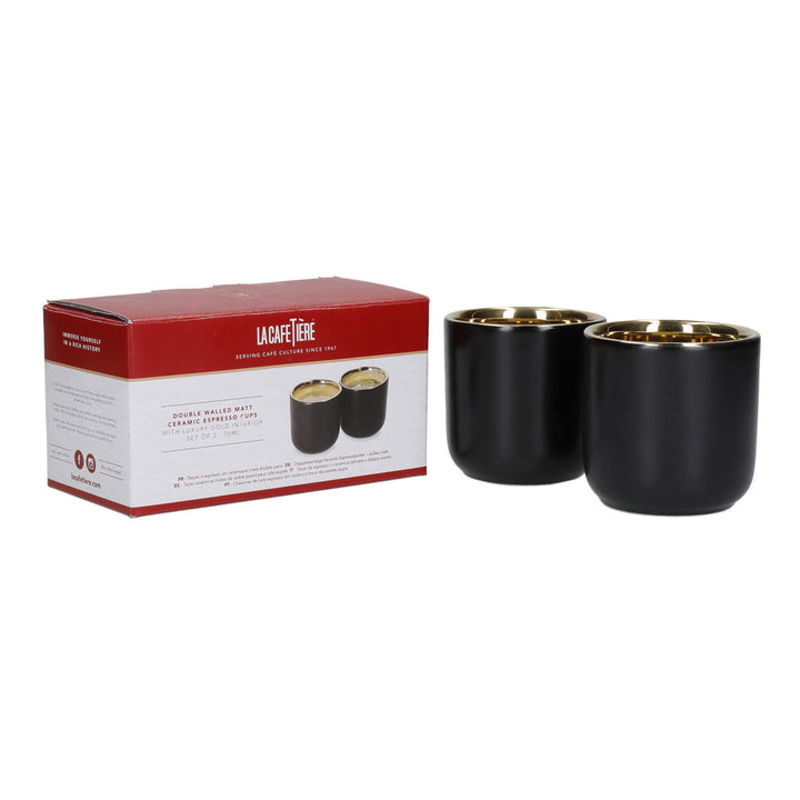 La Cafetiére Black & Gold Espresso Cups