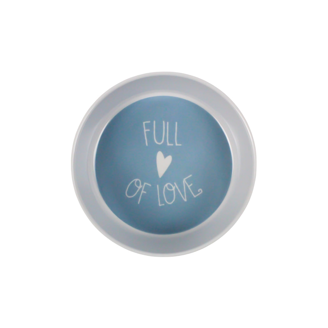Blue Hearts Melamine Pet Bowl - Small