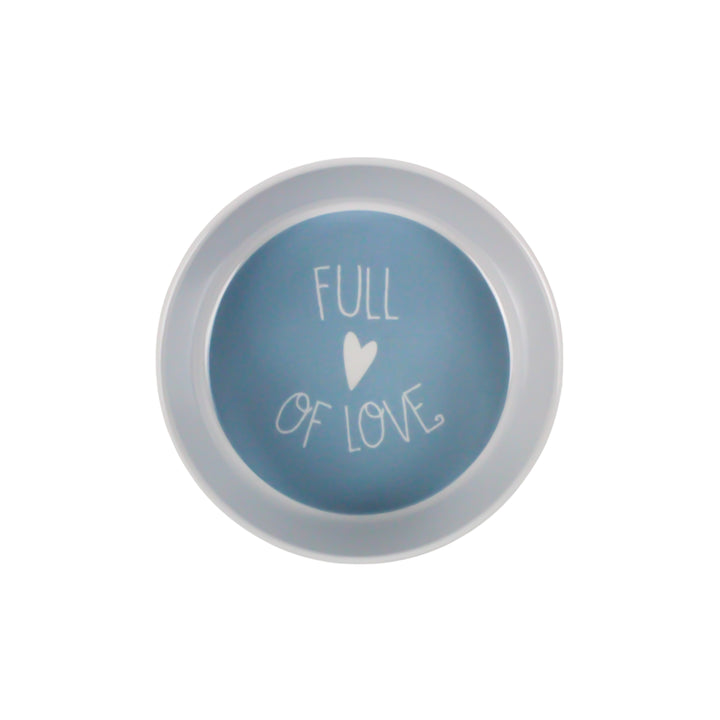 Blue Hearts Melamine Pet Bowl - Small