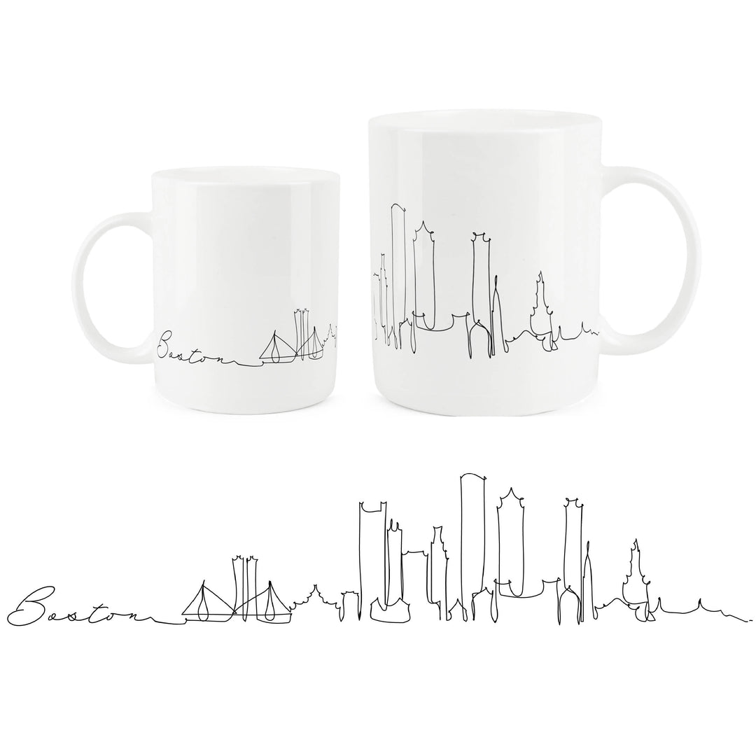 Purely Home City Skyline Bone China Mugs