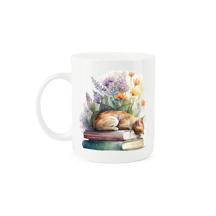 Purely Home Sleeping Ginger Cat Bone China Mug