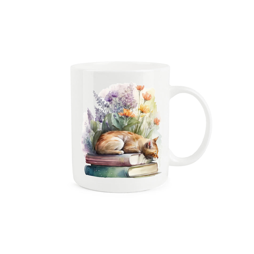 Purely Home Sleeping Ginger Cat Bone China Mug