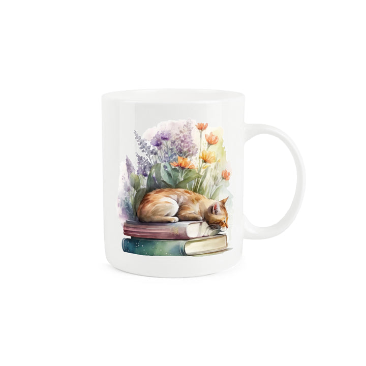 Purely Home Sleeping Ginger Cat Bone China Mug