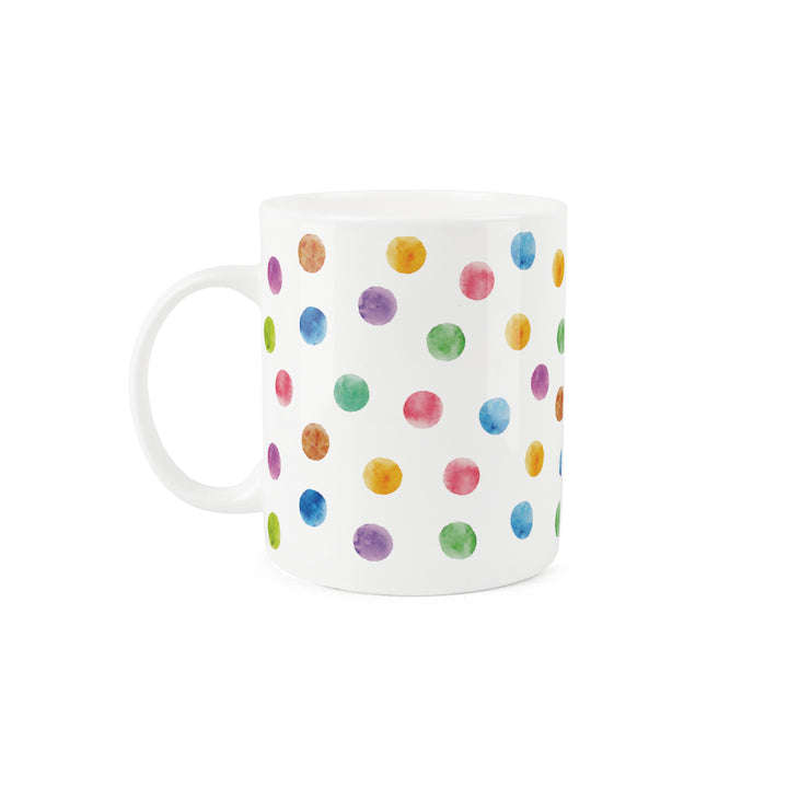 Purely Home Multicoloured Polka Dots Bone China Mugs