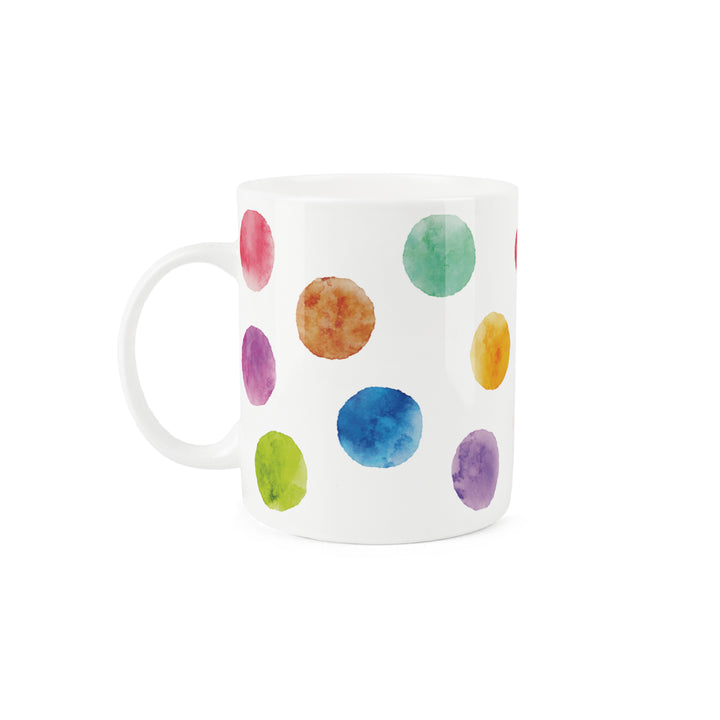 Purely Home Multicoloured Polka Dots Bone China Mugs