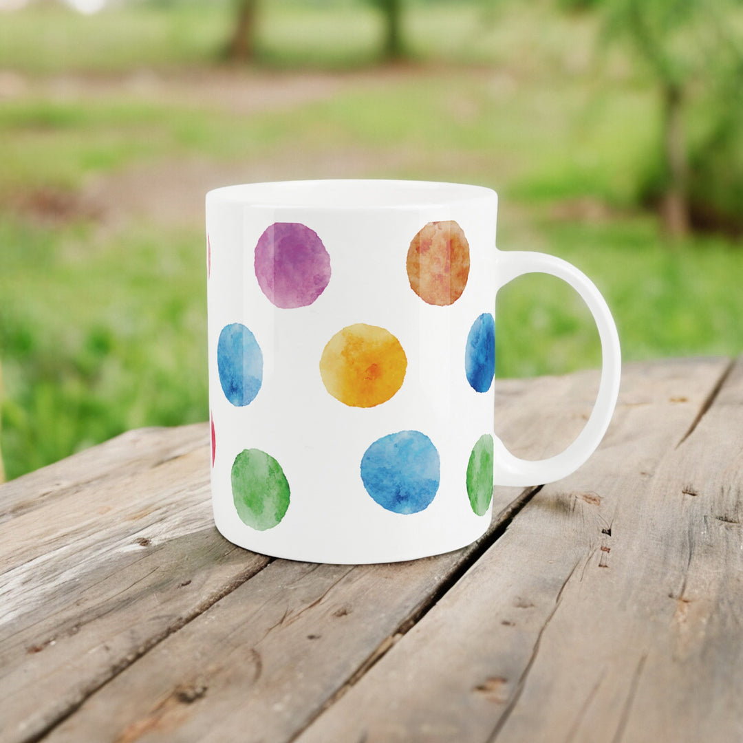 Purely Home Multicoloured Polka Dots Bone China Mugs
