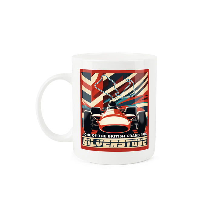 Purely Home Retro Silverstone Grand Prix Bone China Mug