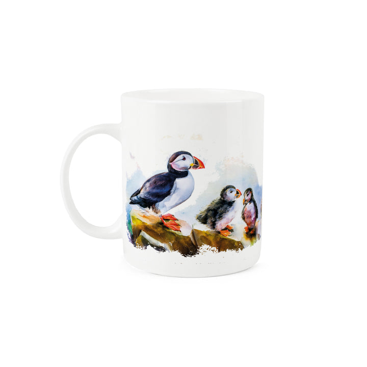 Purely Home Seaside Puffin Bone China Mugs