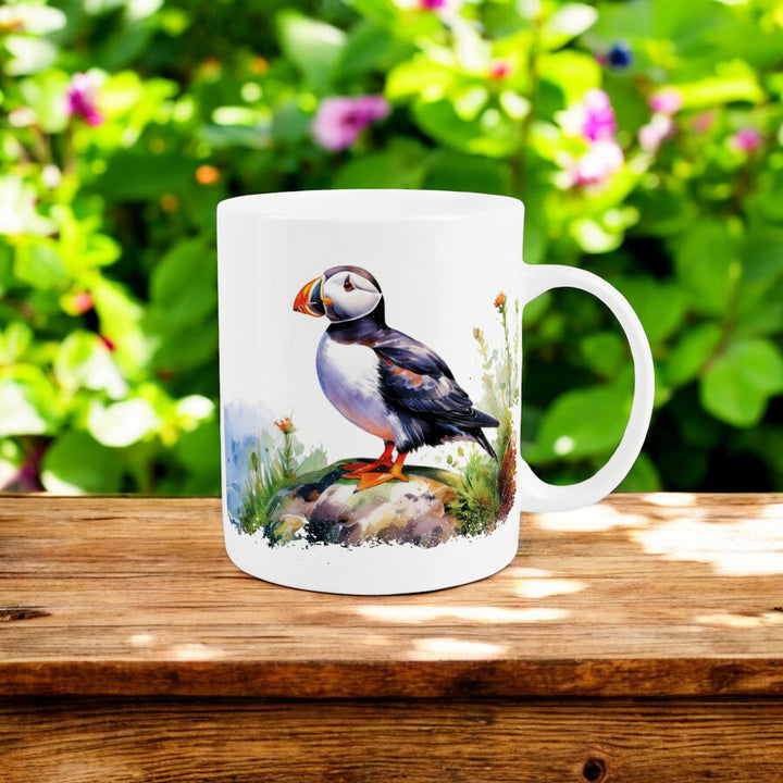 Purely Home Seaside Puffin Bone China Mugs