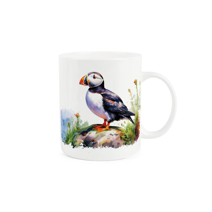 Purely Home Seaside Puffin Bone China Mugs