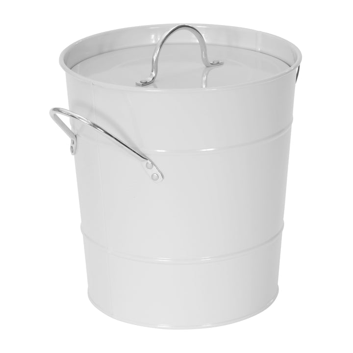 Metal Compost Pail - Light Grey