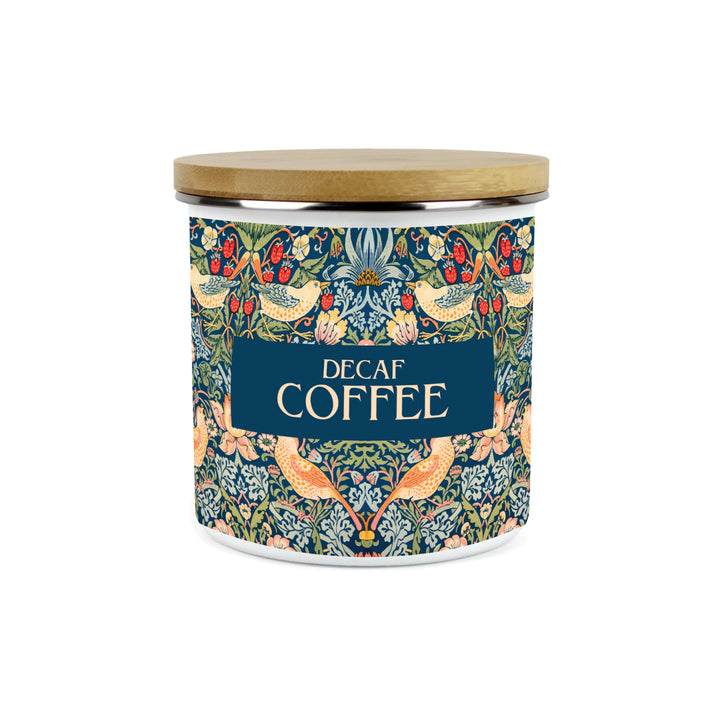 Purely Home Strawberry Thief Enamel Kitchen Canisters - Blue