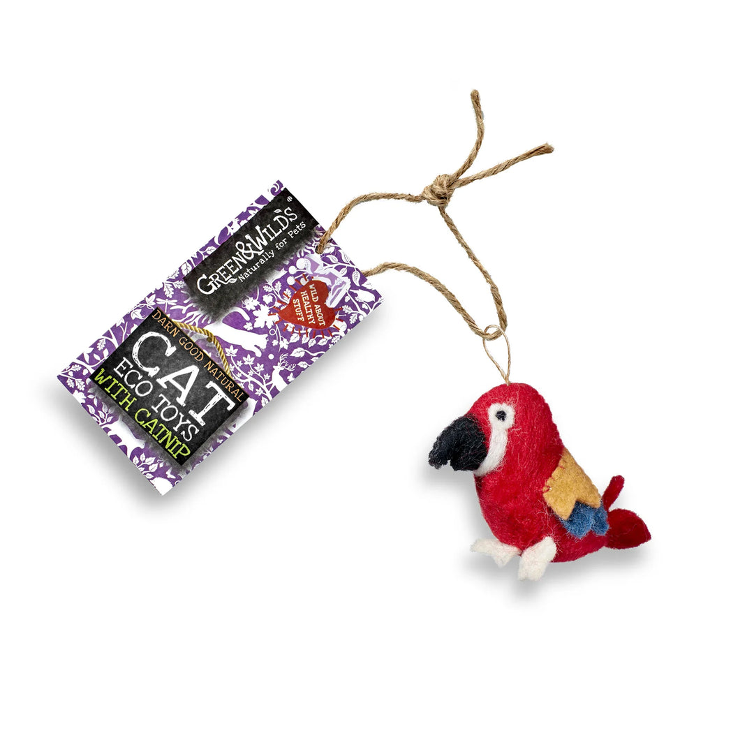 Green & Wilds Eco Cat Toy with Catnip - Polly Parrot
