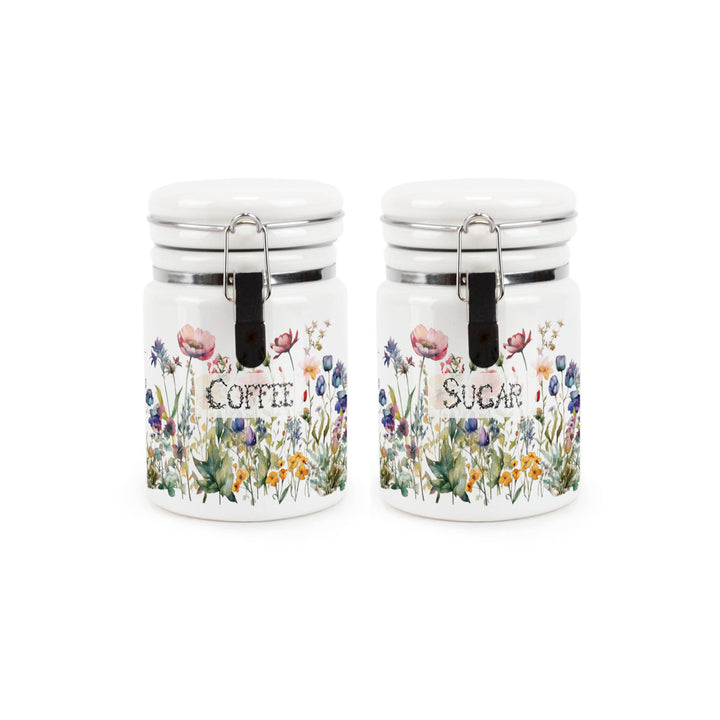 Purely Home Wildflowers Ceramic Kitchen Canister Sets