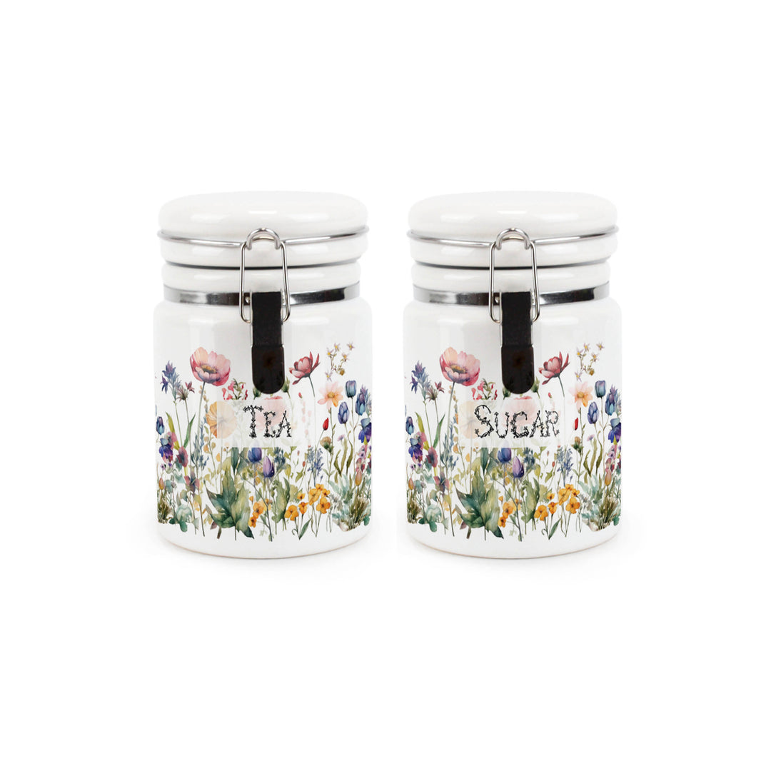 Purely Home Wildflowers Ceramic Kitchen Canister Sets