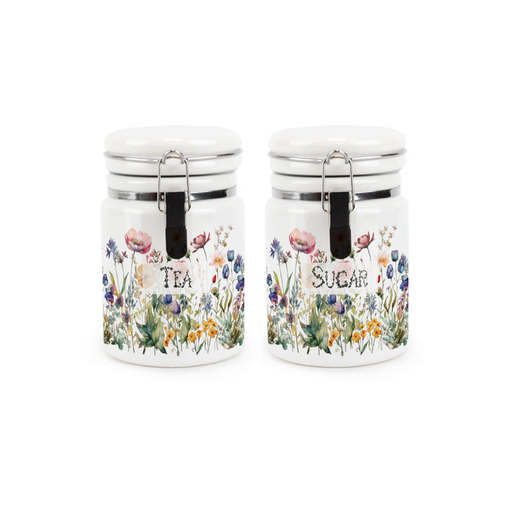 Purely Home Wildflowers Ceramic Kitchen Canister Sets