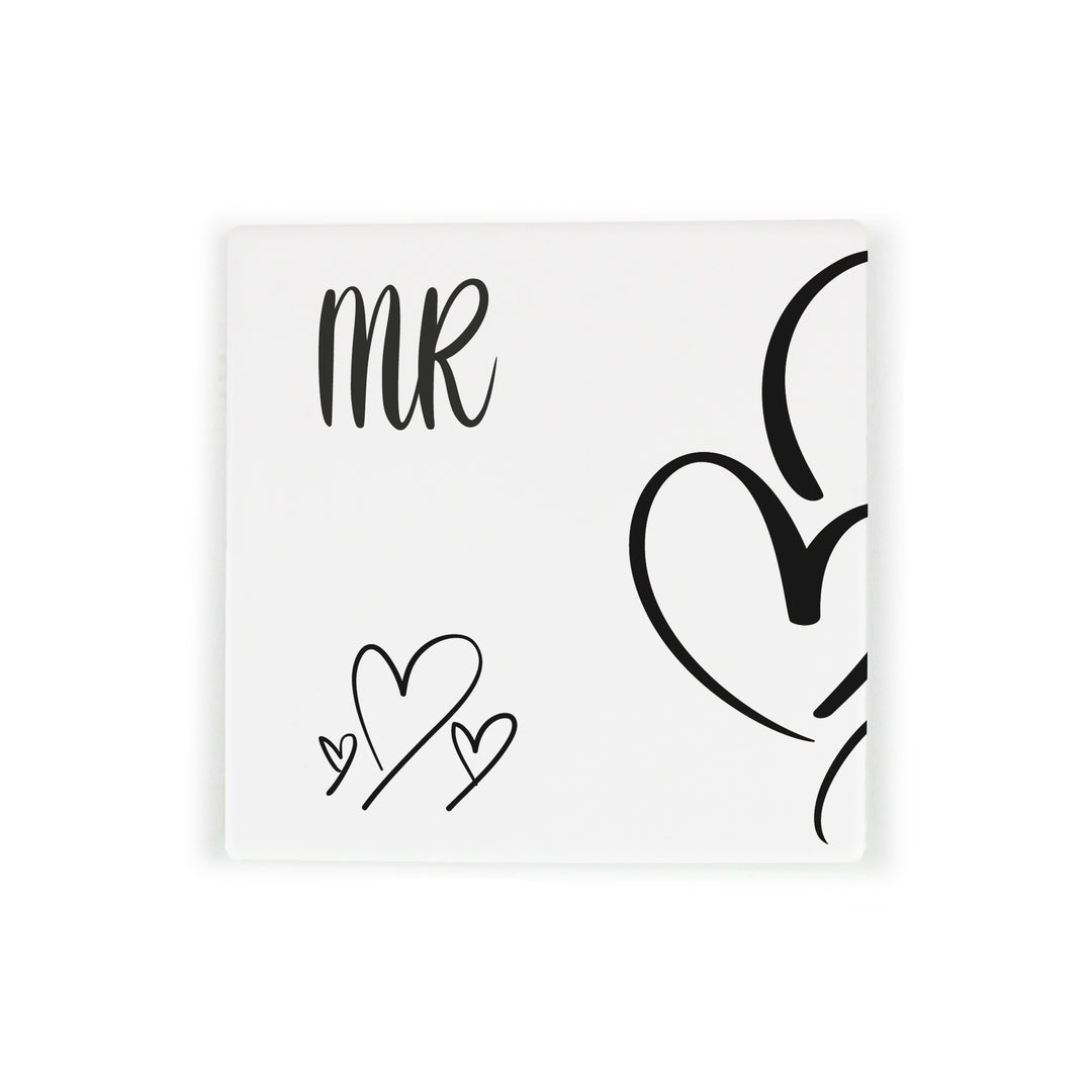 Purely Home Ceramic Coaster Gift Box Set - Newlywed Hearts