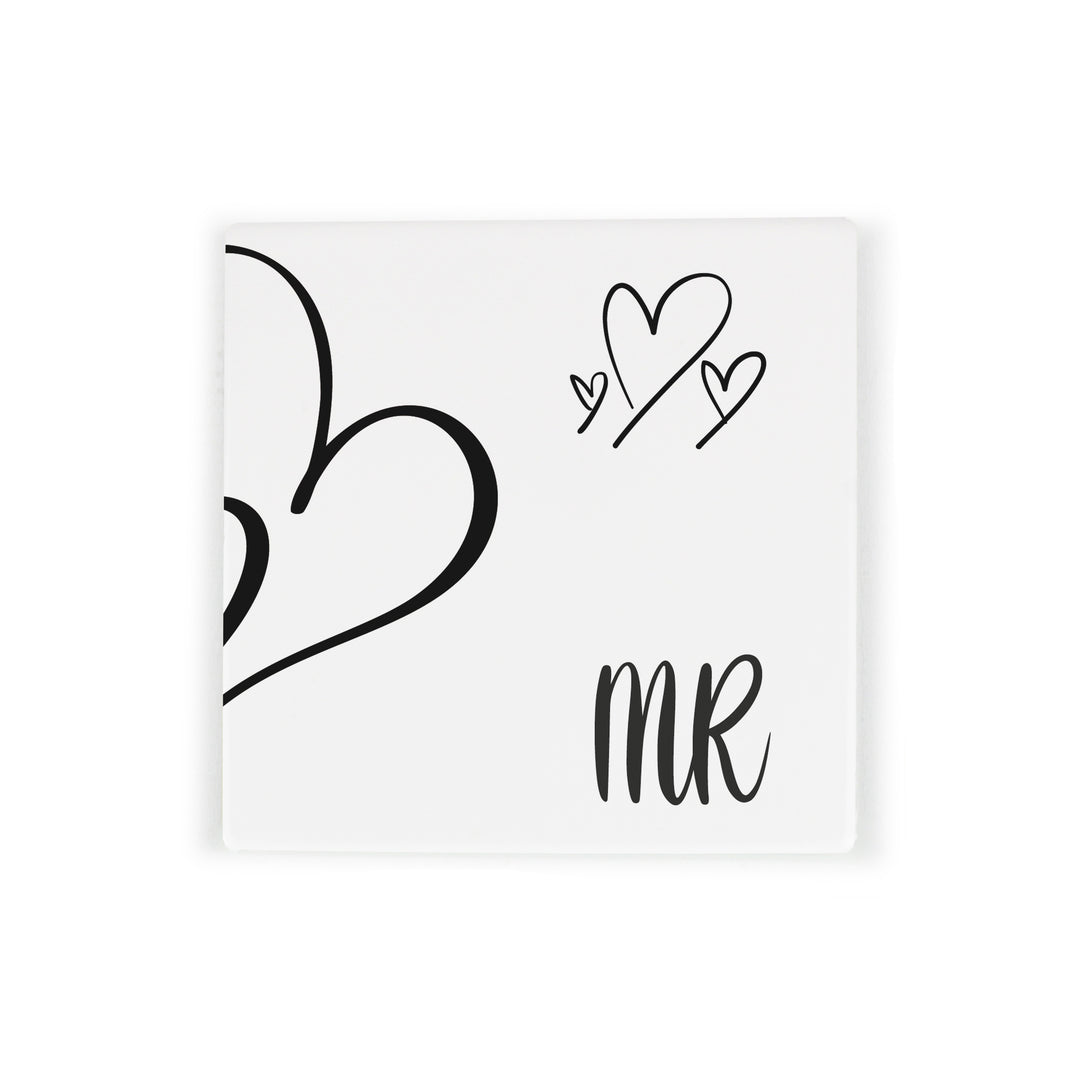 Purely Home Ceramic Coaster Gift Box Set - Newlywed Hearts